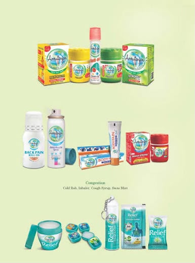 Amrutanjan pain relief and congestion range