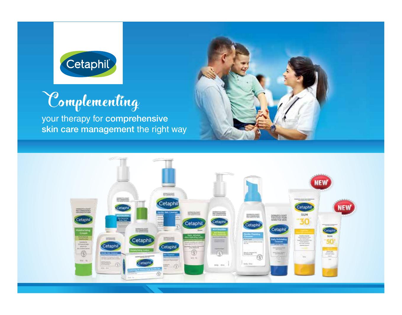 Cetaphil product range — Cetaphil Baby, Cetaphil Sun, cleansers and moisturisers