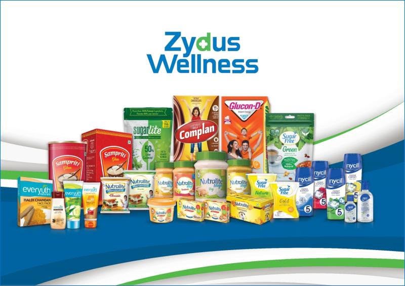 Zydus Wellness range — Complan, Glucon-D, Sugar Free